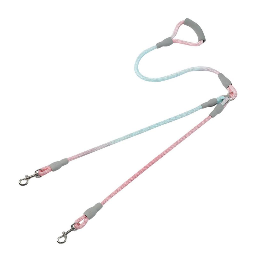 Dog leash for two dog traction dog for multiple for going for for convenient pet suitable for small and pink blue gradation dogs, rope, leash, dogs,