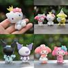 6pcs Sanrio Hellokitty Kuromi Littletwinstars Figures For Cake Decorations