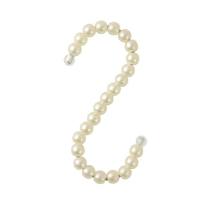 1pcs Simulation Pearl S-shaped Fashion Hook, Easy Installation Multifunctional S-hook, Scarf and Tie s-shape Hook for Clothing Store Wardrobe