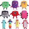 Children's Enlightenment Animation Digital Building Blocks Doll Children's Mathematics Plush Toy Game Plush Doll Birthday Gift