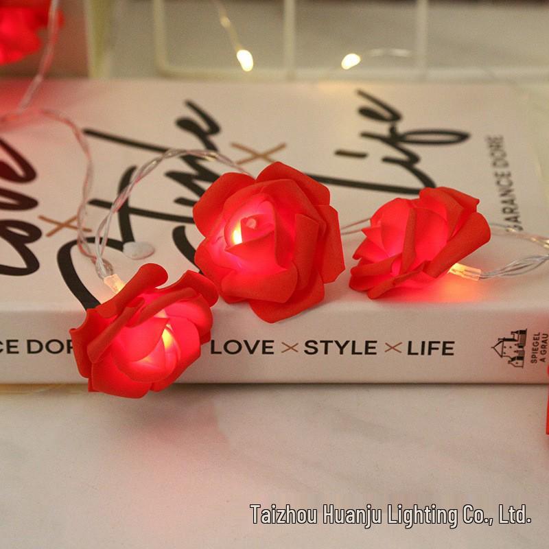LED Heart Rose Flower String Lights: Romantic Valentine's Day Decoration