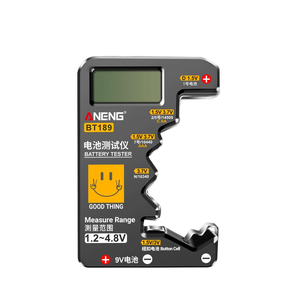 BT189 Battery Tester 9V Battery N-type Universal Digital Battery Tester Battery Level Indicator Battery Voltage Display