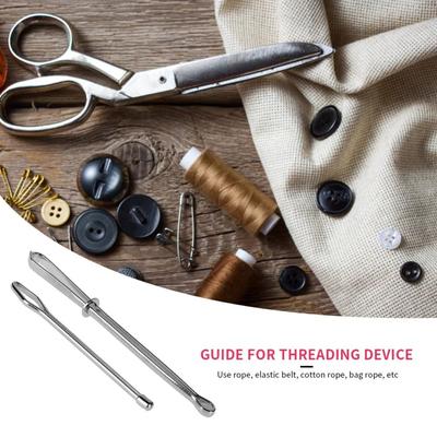 Craft Wearing Threaders Guide Stainless Steel Elastic Rope Threader Elastic Band Clamp