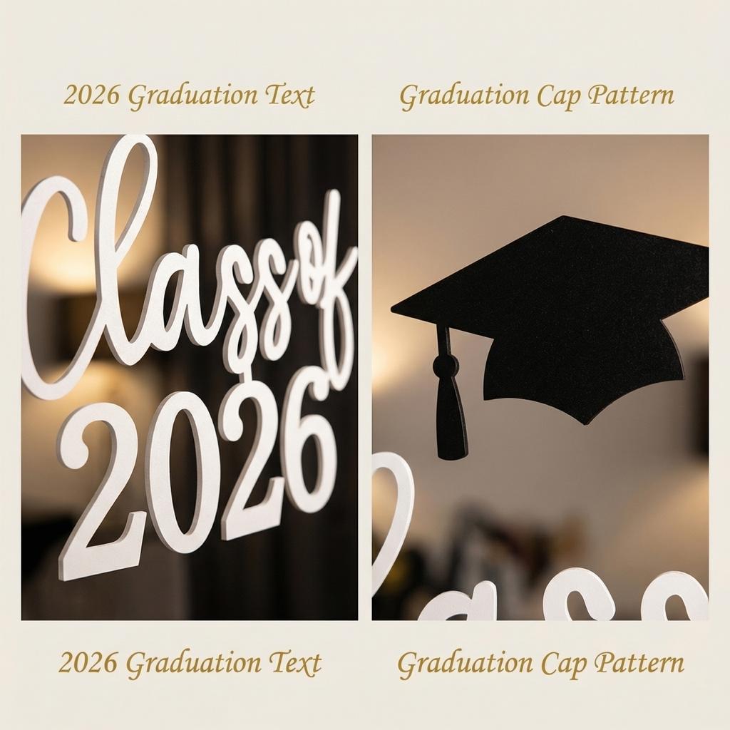 Graduation Backdrop with Balloon Garland Kit Class of 2026 Party Decoration for Photo Background and Event Display