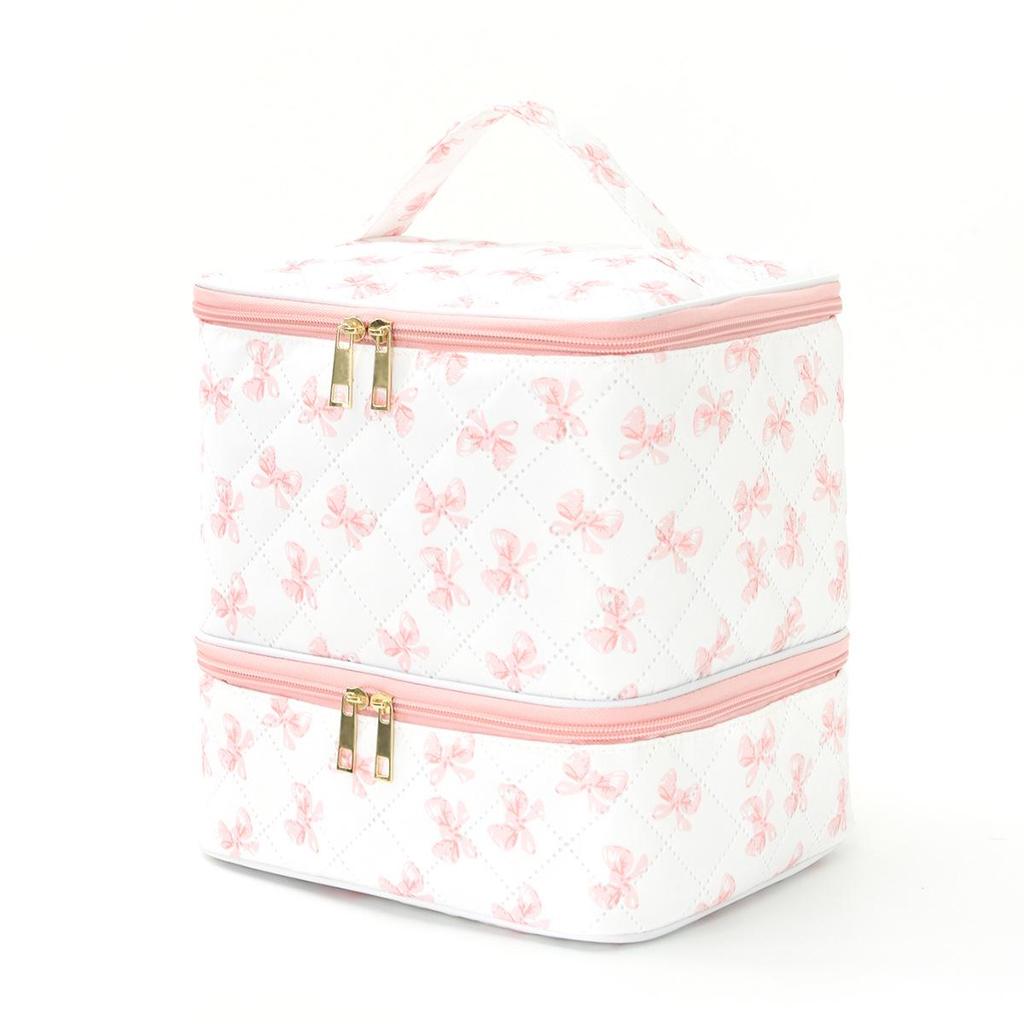 Feihong Portable Large-Capacity Double-Layer Makeup and Toiletry Bag