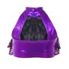 Girls Sleeveless Mock Neck Shiny Sequin Tiered Backless Crop Top Dance Performance Top