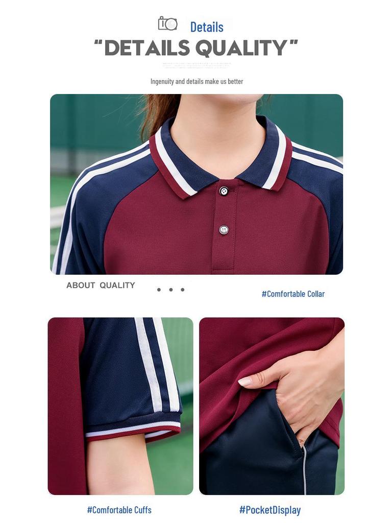 Trendy Blue-Green School Uniform Set: Zip-Up Jacket & Shirt for Junior & High School Students
