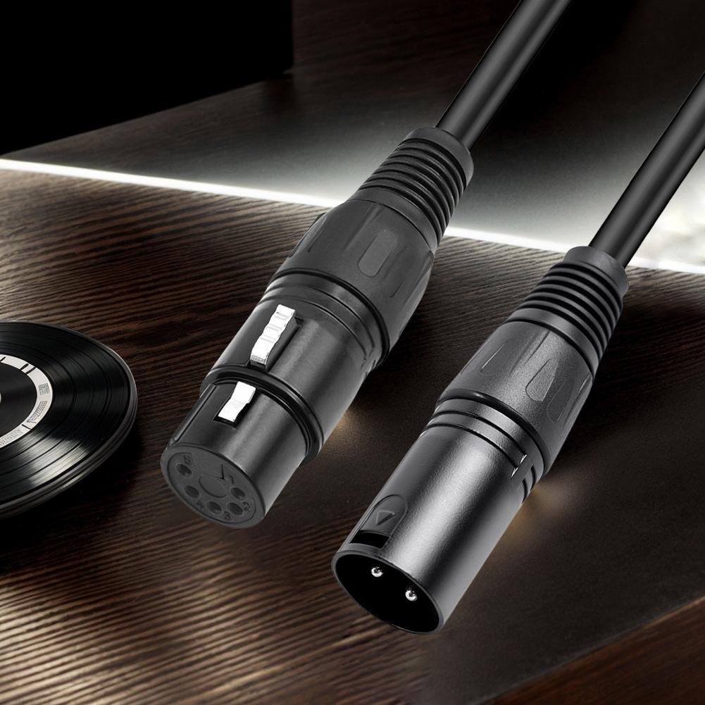 XLR3M To XLR5F Adaptor Cable DMX Adapter Cable XLR 3M To XLR 5F DMX Lighting Cable for Microphone DMX Stage Light Turnaround