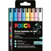 Pochette 8 Posca Markers - Pc1mr - Soft Colors - Extra Fine Tip - 0.7mm