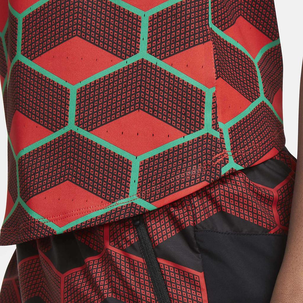 Nike Aeroswift U-Neck Pullover Letter Sleeveless Vest Women Tops Red Green CV0381-673