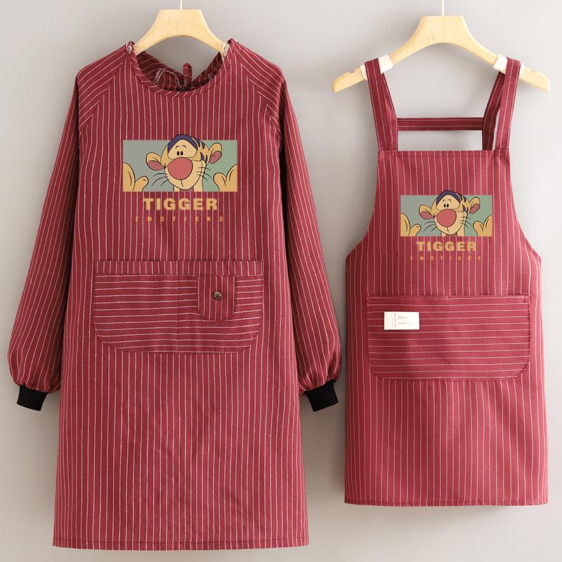 2023 Women's Cute Long Sleeve Kitchen Apron – Breathable, Stain & Wear Resistant Cooking Smock