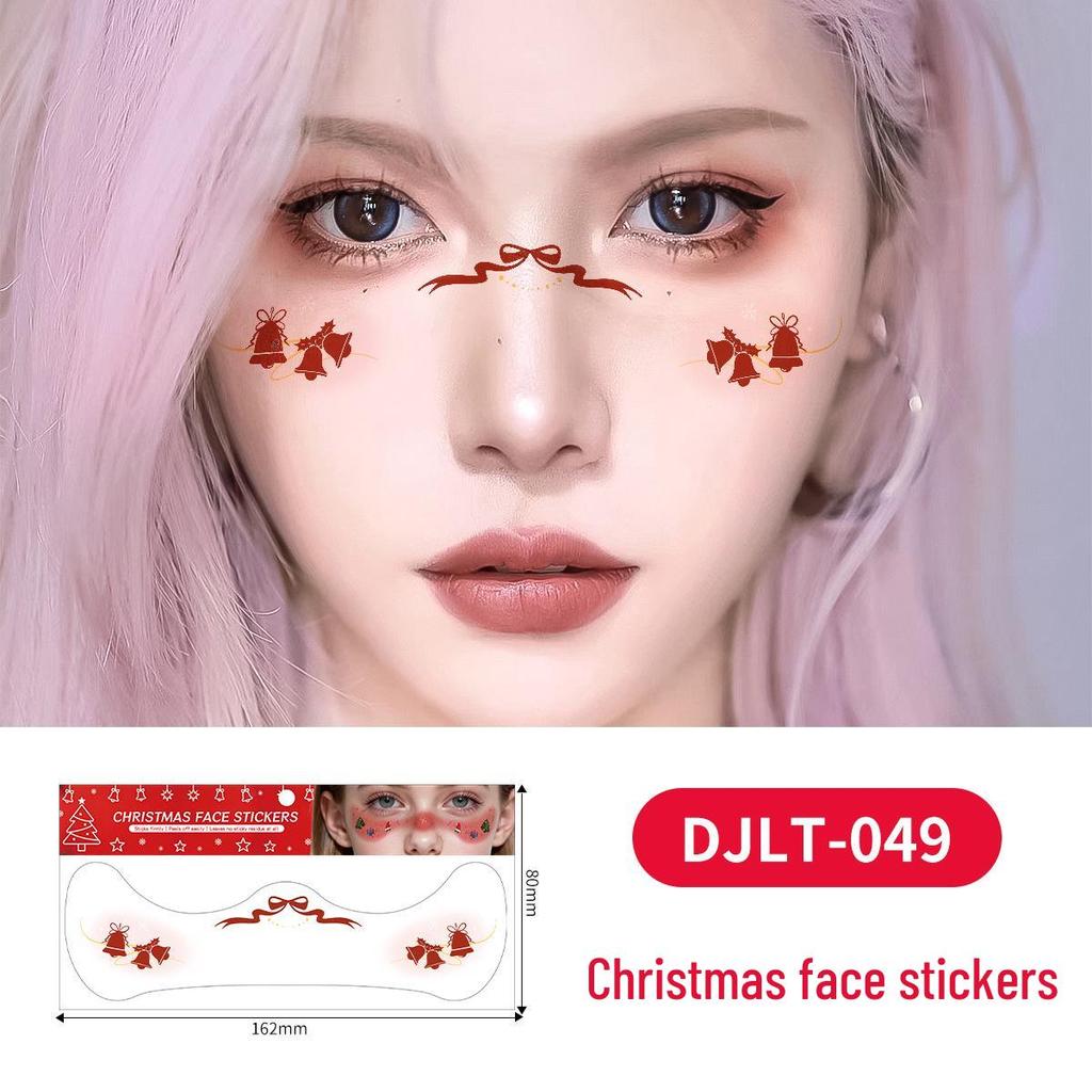 Christmas Tattoo Stickers: Easy-to-Remove Temporary Makeup Tattoos with Tree, Reindeer, and Snowflake Designs.