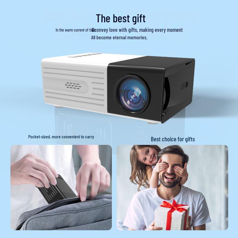 

Portable 4K HD Smart PTZ Projector for Home and Outdoor Theater US Standard чорний