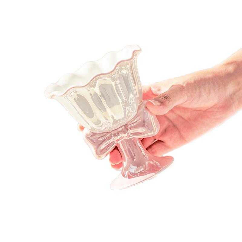 180ml keramický hrnek na zmrzlinu s mašlí, vynikající dezertní hrnek, hrnek na mléko, dárkové předměty pro děti, dárky k narozeninám, dárky k večírku, dárky k narozeninám