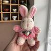 Cartoon Plush Necklace Rabbit Keychain Cute Pendant Keyring Ornament Key Holder