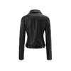 Women's cross-border waist PU leather jacket, locomotive wind lapel jacket jack women's enlarged leather jacket 1XL to 5XL