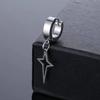 Japan-Korea Fashion Titanium Steel Earphone Pendant Clip-On Earrings