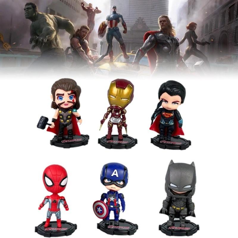 The Avengers 6pcs Justice League Character Pvc Toy Doll Model Gifts Christmas