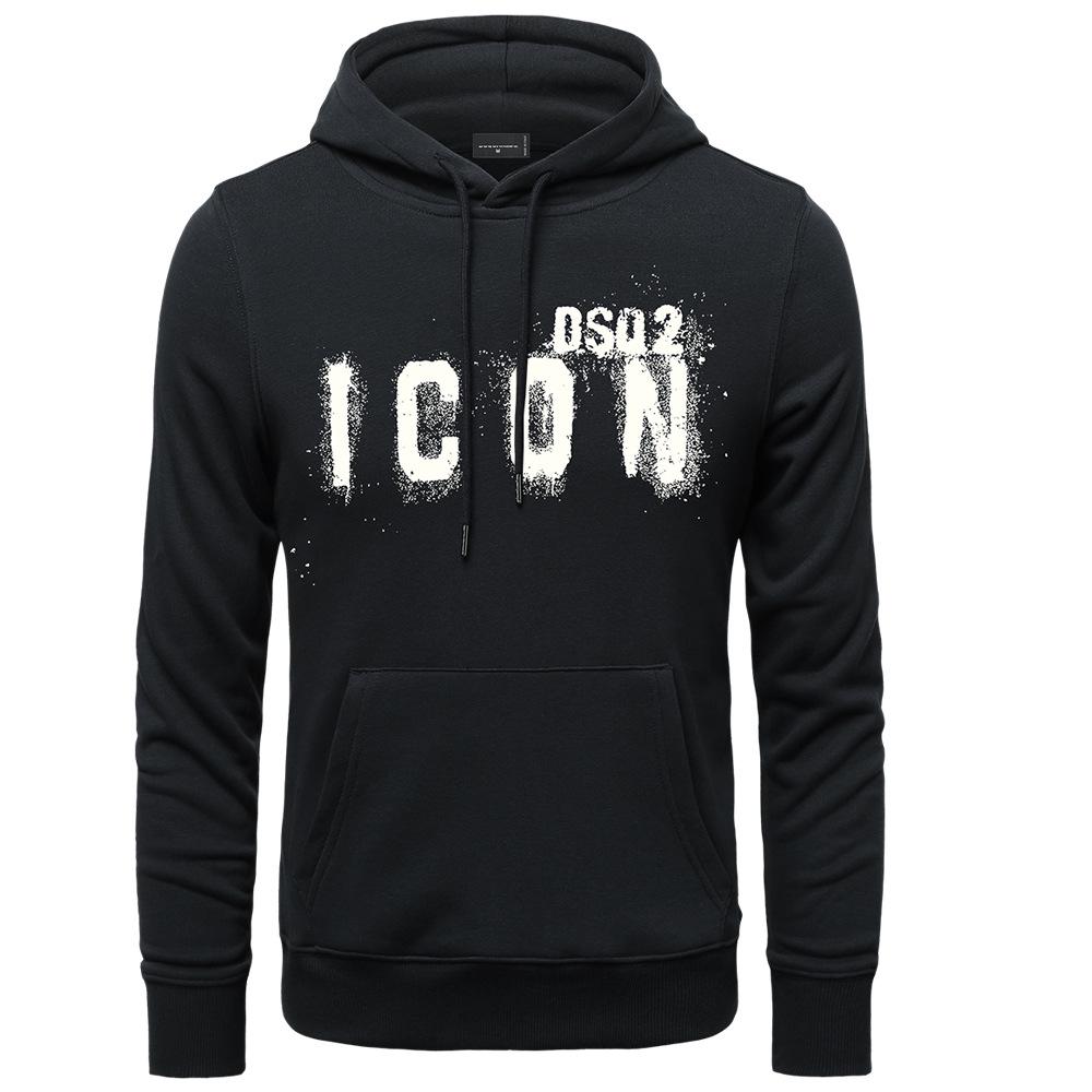 ICON Men's European-Style Hoodie: Trendy, Loose-Fit Outerwear for Autumn/Winter.