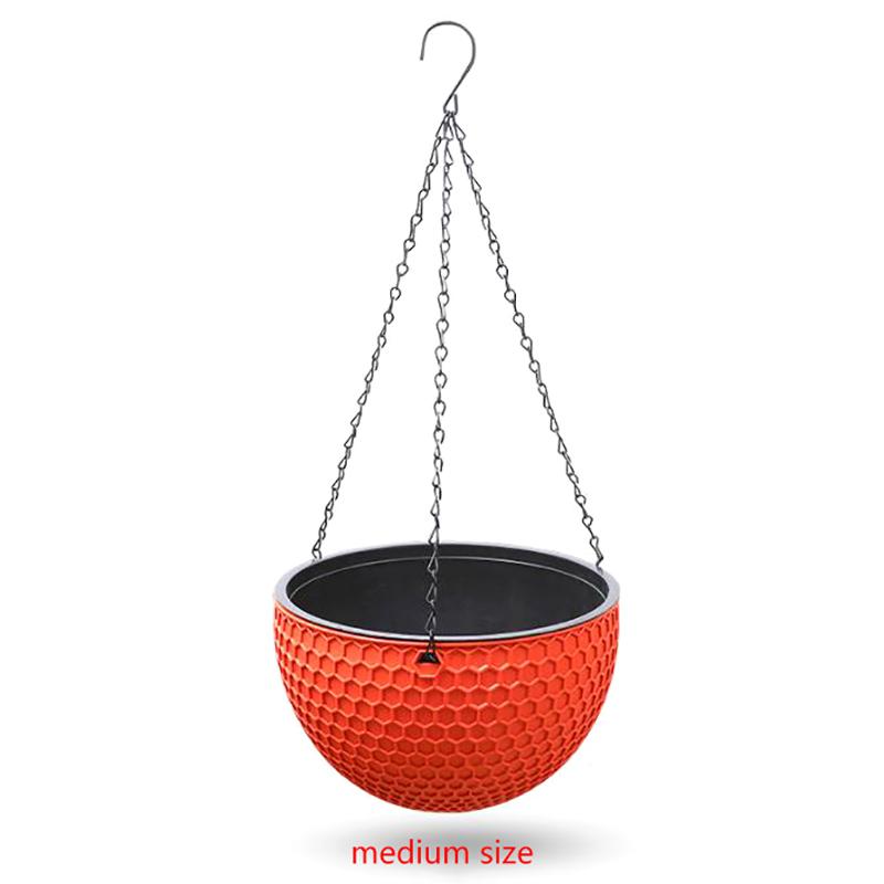 

1 шт. подвесная корзина цветочный горшок садовый пластиковый цветочный горшок уличный цветочный горшок цепного типа подвесная корзина цветочный горшок