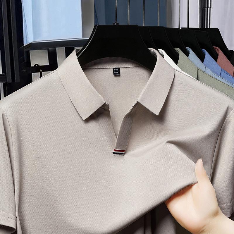 V-Neck Men'S Short Sleeve Polo Shirt Men'S Half Sleeve T-Shirt Men'S Top
