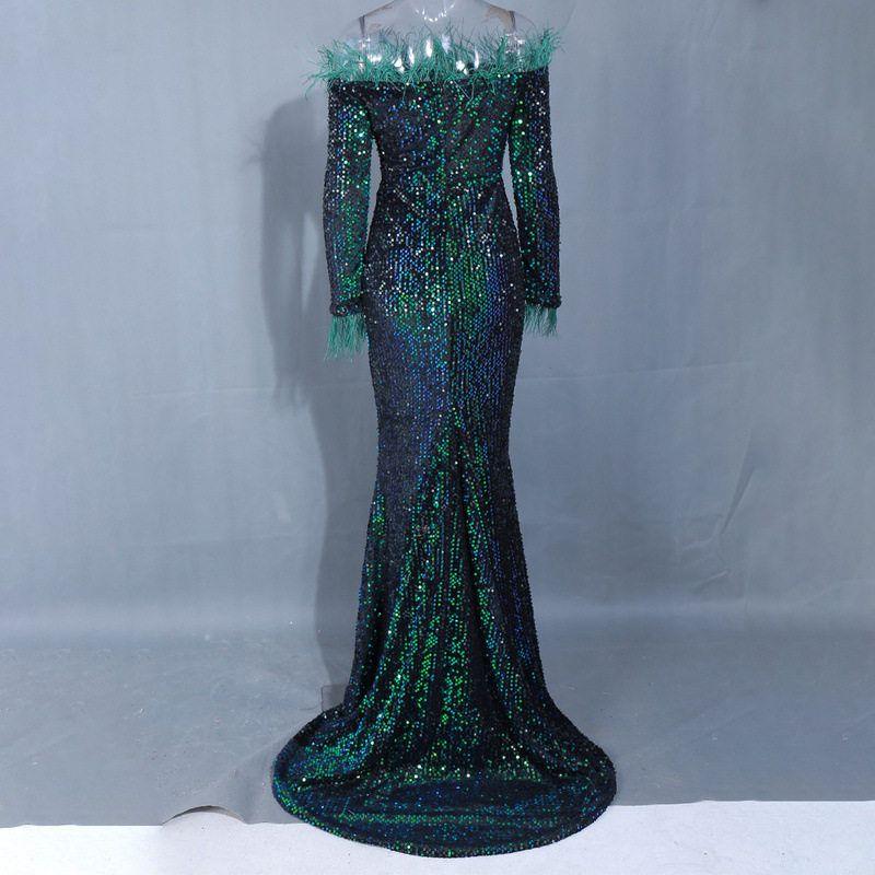 Sequin Evening Dress Party Dress Long Gown Black Long Evening Dress