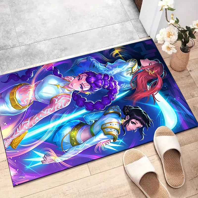 1pc KPop Demon Hunters3 Design Printed Area Rug Carpet for Bedroom Living Room Home Decor Rugs Mat Non Slip Mat Rug for Bedside