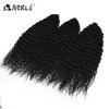 Noble 24 Inch Jet Black Water Wave Crochet Hair Synthetic Braiding Hair, Pre-Stretched Curly Crochet Braids Extensions for Women