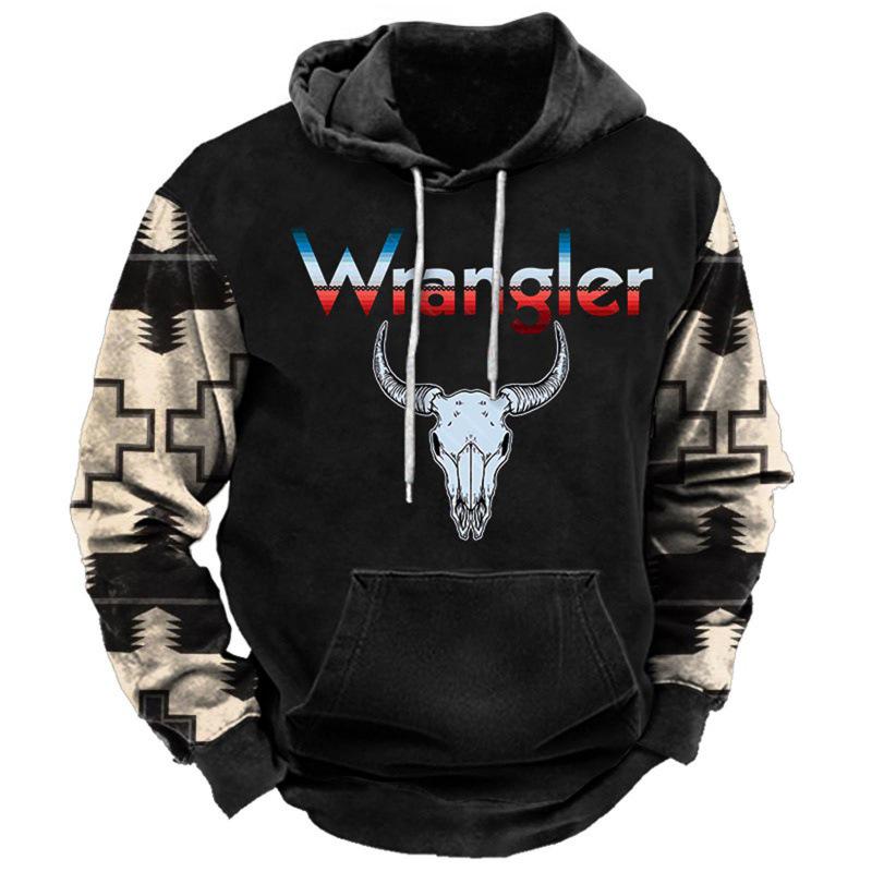 Men's 3D Print Hooded Sweatshirt - Autumn/Winter Collection with Drawstring & Pocket