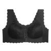 Plus Size Women's Thin Front Buckle Lace Non Rewire Gathering Sexy Sleep Fixed Cup Bra