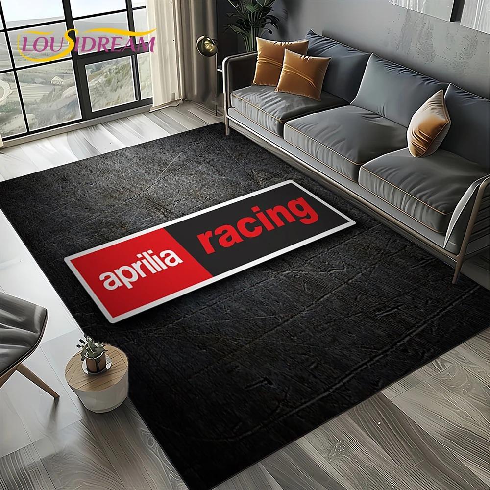 2025  Aprilia Racing Car Logo Motorcycle Carpet Rug for Bedroom Living Room Home Sofa Decoration,kids Play Decor Floor Mat Gift