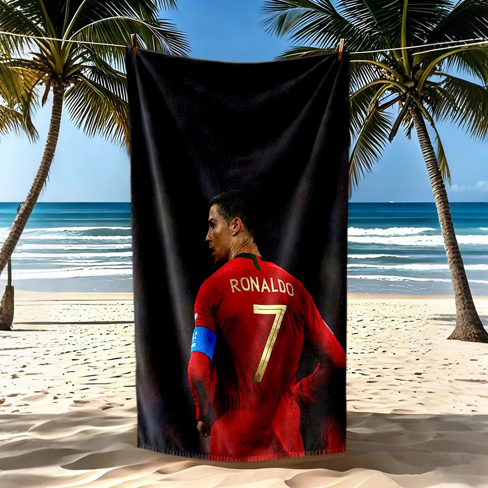 Cristiano Ronaldo Beach Towel Super Soft Absorbent Comfortable Lightweight