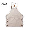 Oil Resistant Cooking Apron Waterproof Kitchen with Pockets, Chef for Men Women, Cross Back Work Barista, Gardening, Painting Craft Durable