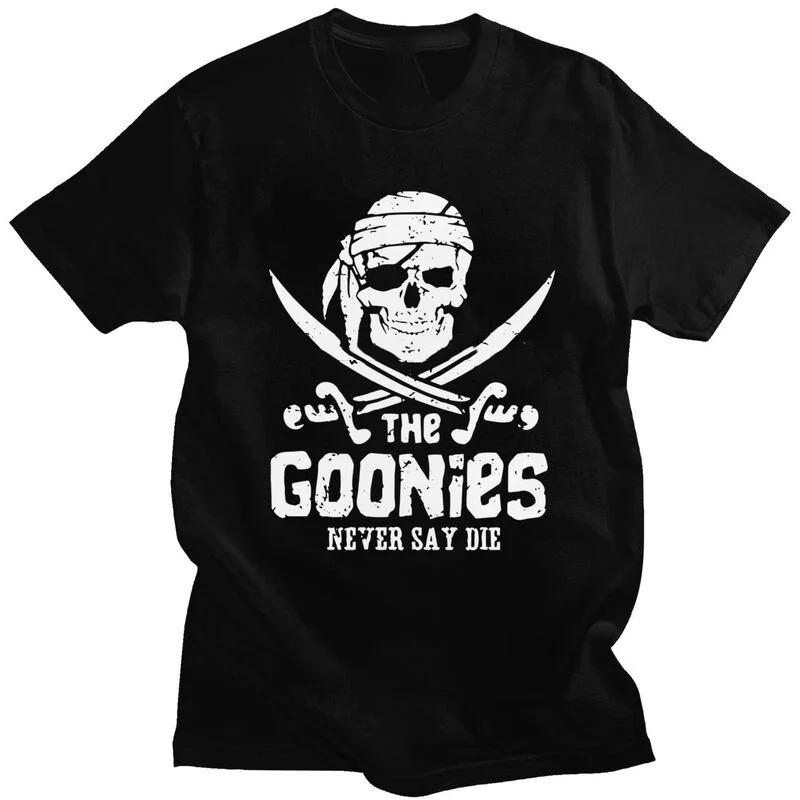 The Goonies Skull Pirates T-shirt Herr Kortärmad 100 % bomull T-shirt Grafisk filmfilm T-shirt Streetwear