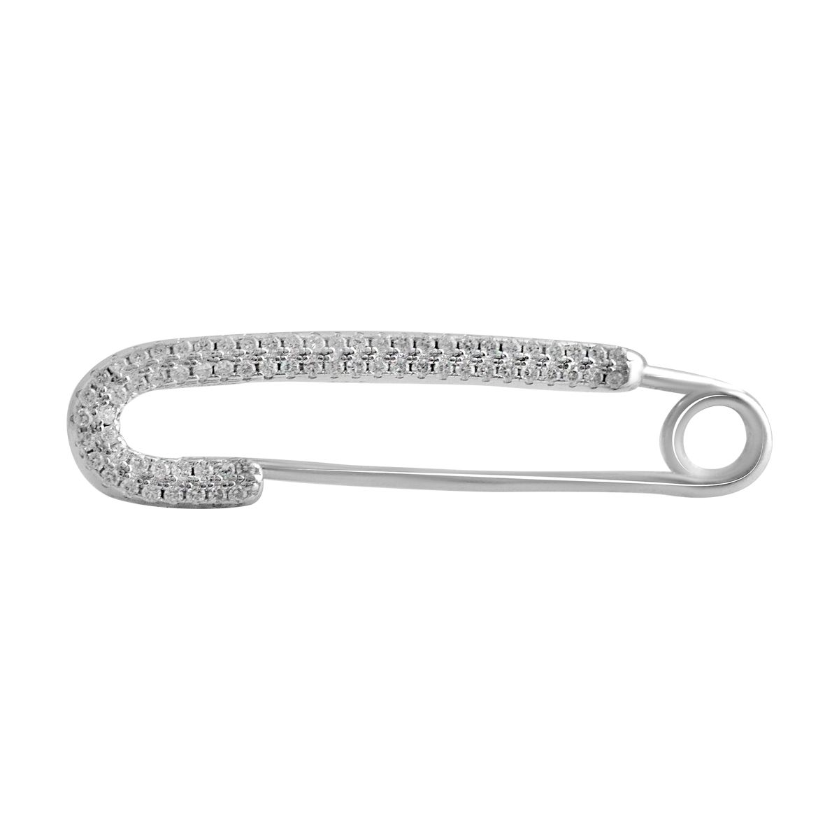 

Срібна каблучка з фіанітами. (2136200) білий