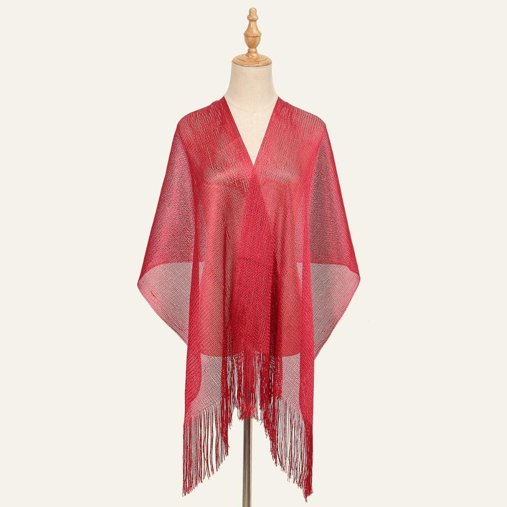 Sun Protection Dresses Shawls Gold Silver Wedding Scarf Summer Pashmina for Women