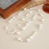Temperament Light Luxury Imitation Pearl Beaded Necklace, Fashionable Long Chain Stacked With Sweater Chain Necklace
