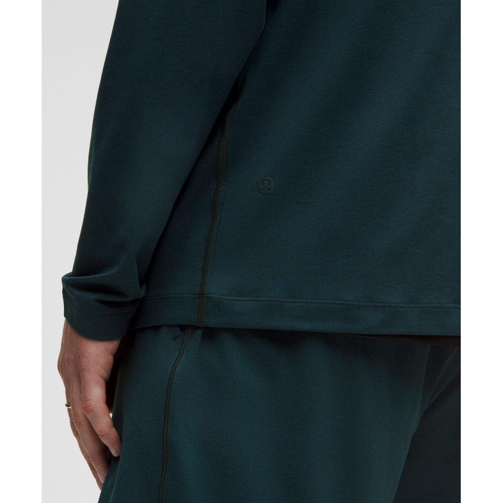 Lululemon Soft Jersey Half Zip Heathered Rainforest Green Heathered Indochine Blue