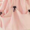 Elegant Girls' Princess Dress - Bow Puff Sleeve Birthday & Fashion Show Gown