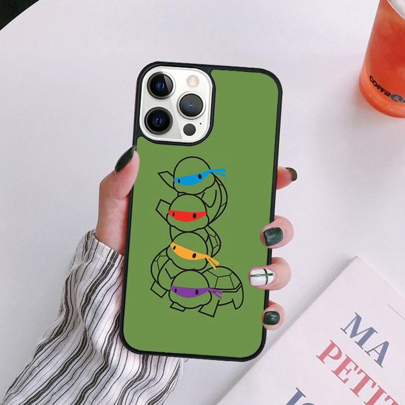 Cartoon Sea Turtle Tortoise Phone Case For iPhone 17 Air 14 13 12 16Pro Max 15 11 Plus Max Cover Shell coque