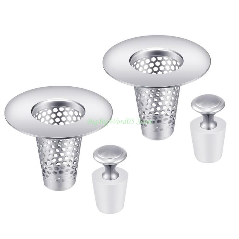 24TE Steel Sink Drain Filter set for Bathroom Quick Drain Steel Bathroom Sink Strainer with Additional Sink Cover Sink Drain