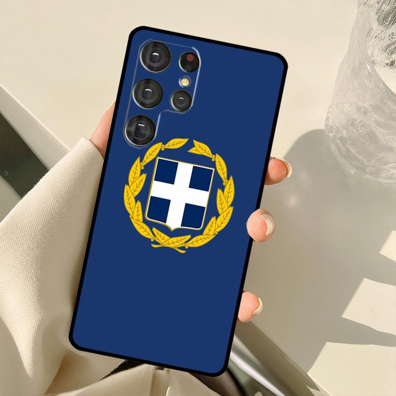 Greek Greece Flag Case For Samsung Galaxy S24 Ultra S21 S22 S23 S25 Ultra S9 S10 Plus S20 FE S25 FE Back Cover