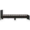 Bed Frame with Headboard Black 120x190 cm