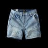 Men's Denim Shorts Vintage Style Washed Straight Fit Denim Shorts Summer Hot Trendy Korean Casual Pants for Men Short Pants
