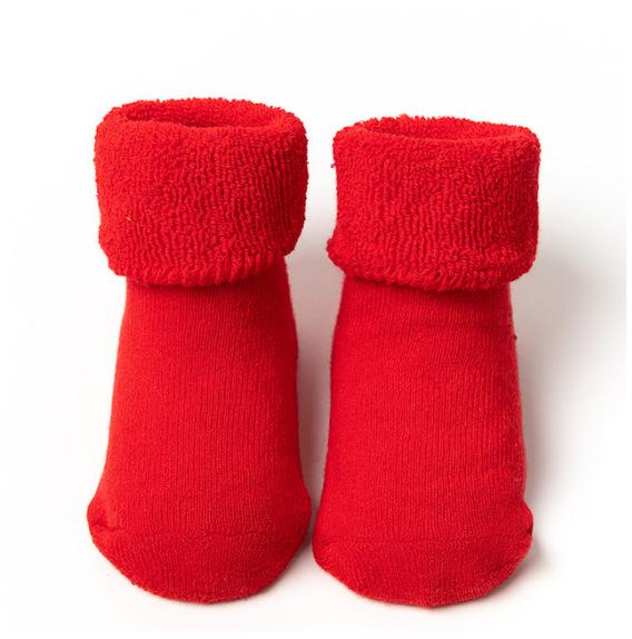 Christmas Infant Non-Slip Cotton Socks: Thick Terry Fruit Doll Design for Newborns