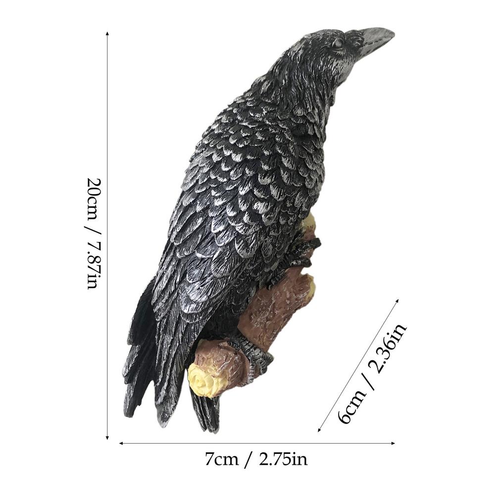 Raven Wall Sculpture Creative Crow Resin Statue Artistic Wall Figurine Toscano The Raven s Perch Gothic Decor For Home Decor чёрный