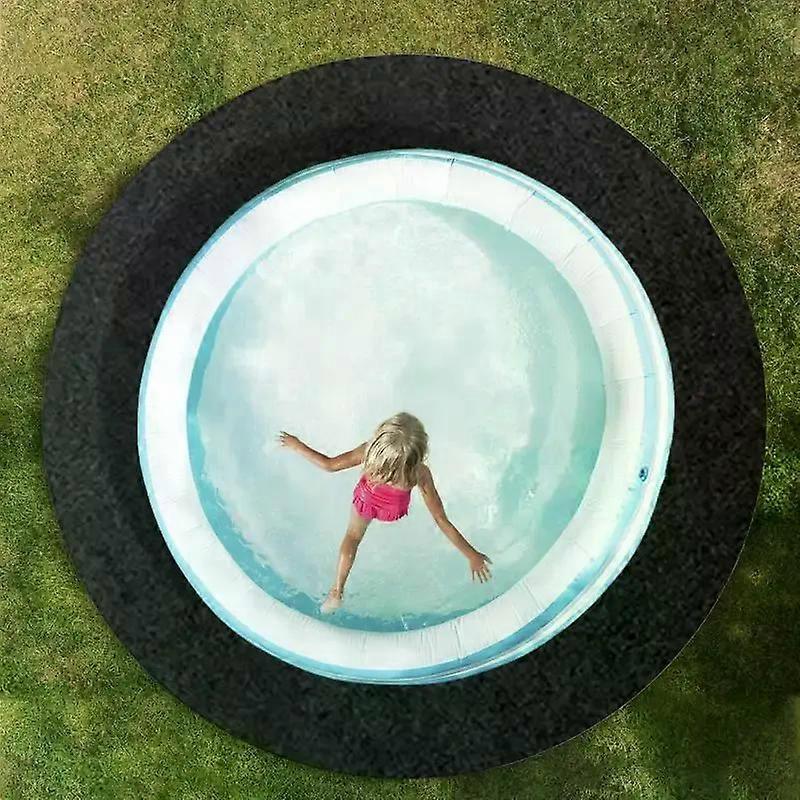 Hot Tub Mat For Bathtub 37m Diameter Non-Slip Inflatable Spa Pad Portable Waterproof Floor Protector Absorbent Ground Base For