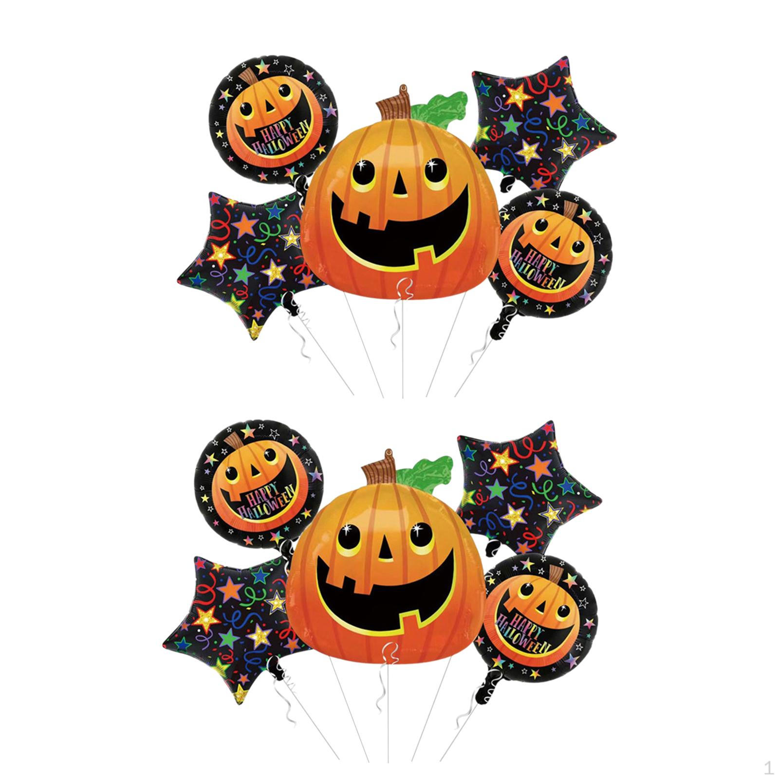 

10 Хэллоуинских шаров из алюминиевой фольги для креативного оформления вечеринки и украшений Black Star