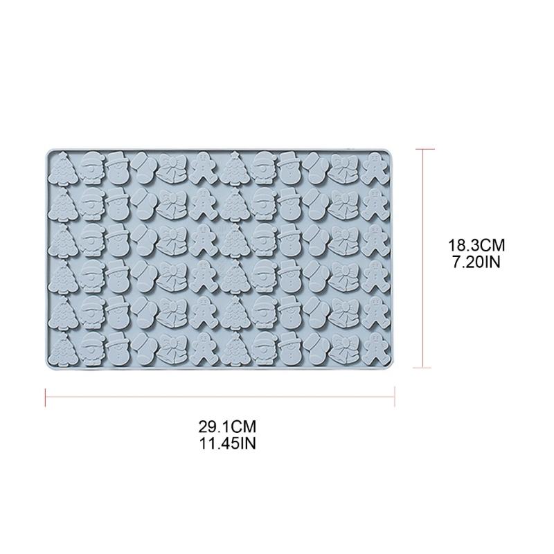 72 Cavity Christmas Silicone Flexible Mould Clay Resin Ceramics Candy Dropshipping