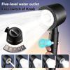 High Pressure Water Saving Filter Shower Head 5 Modes Handheld Shower Head One Button Stop Bathroom Accessories